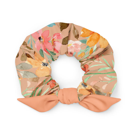 Recycled Scrunchie Autumn Flowers