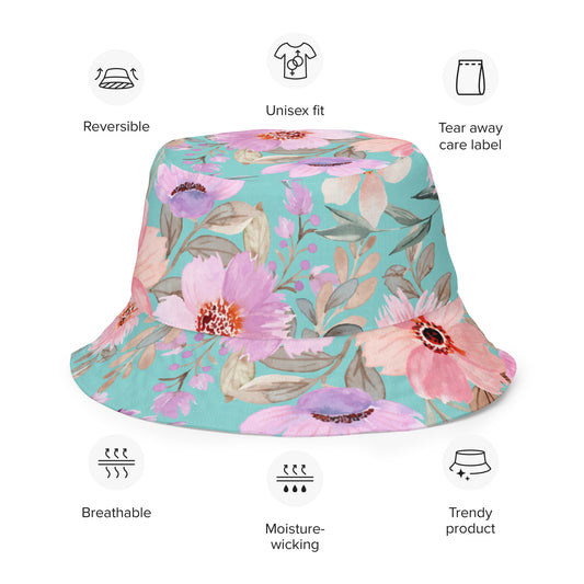 Reversible bucket hat Flowers