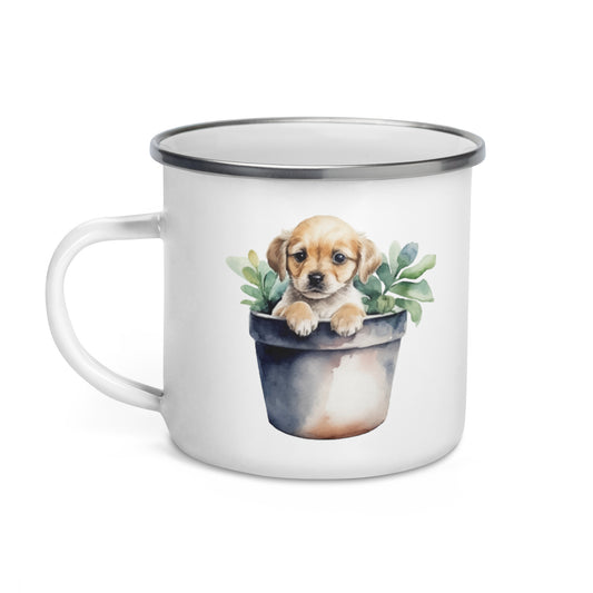 Enamel Mug Garden Puppy 2