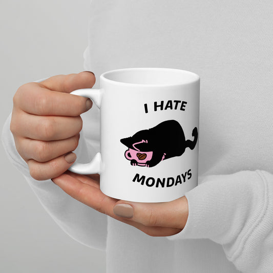 I Hate Mondays White glossy mug